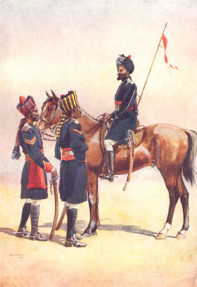 INDIA. 32nd Lancers 33rd Queen's Light Cav 34th Prince Albert Victors Pune 1911